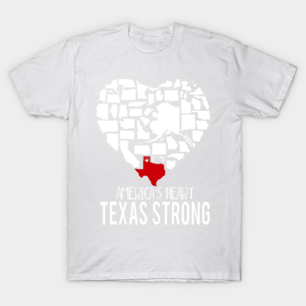 Texas Strong America's Heart T-Shirt-TOZ